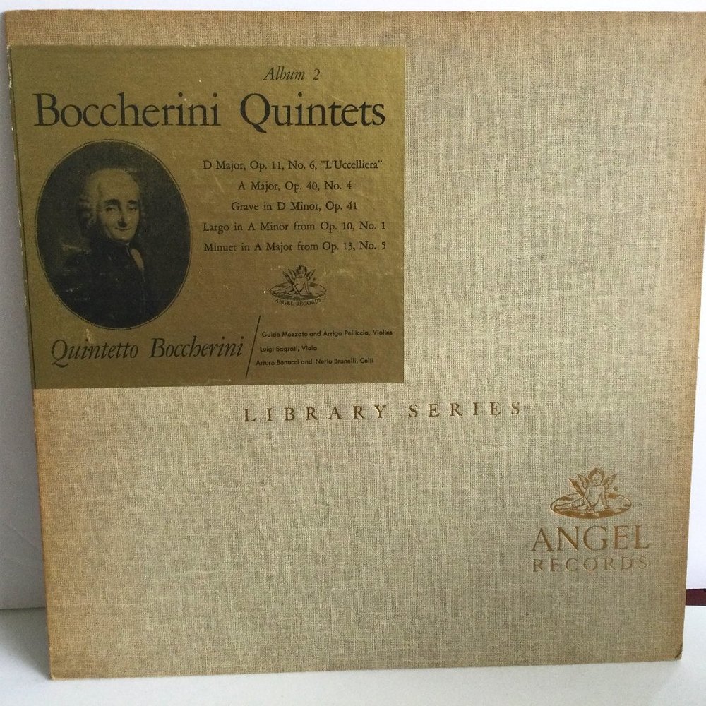 Boccherini Quintets Album 2  1957 Violins Viola Cello Classical Angel Records LP